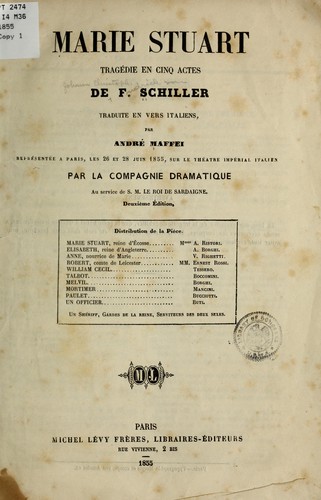 Marie Stuart; tragédie en cinq actes