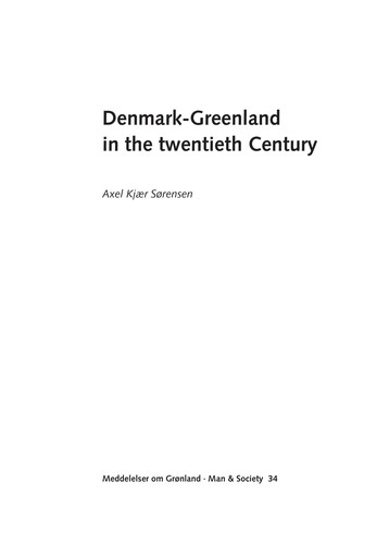 Denmark-Greenland in the twentieth century
