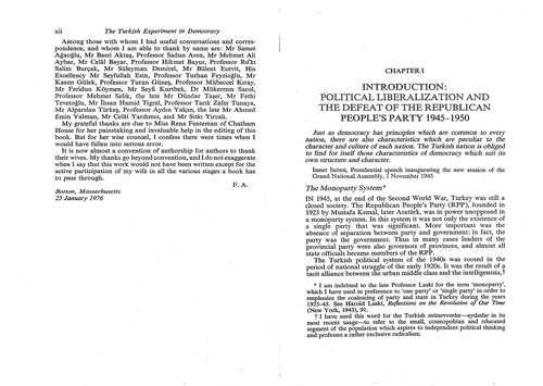 The Turkish experiment in democracy, 1950-1975