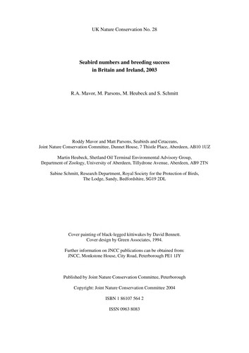 Seabird numbers and breeding success in Britain and Ireland, 2003