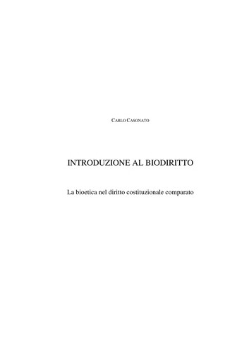 Introduzione al biodiritto