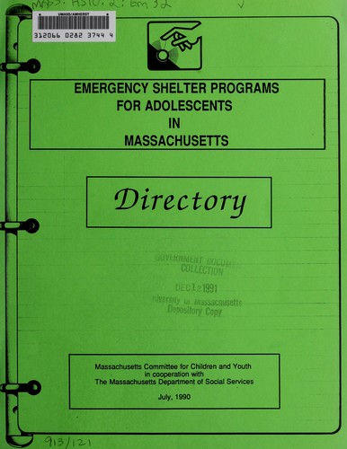 Emergency shelter programs for adolescents in Massachusetts