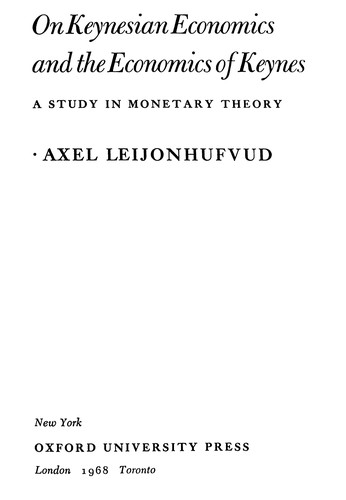 On Keynesian economics and the economics of Keynes