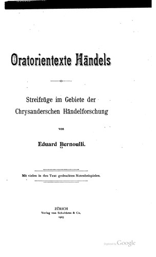 Oratorientexte Händels
