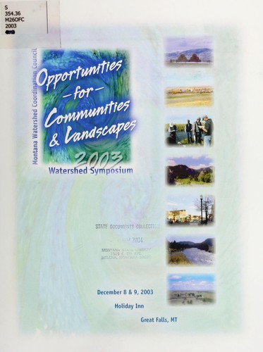Opportunities for communities & landscapes