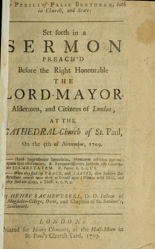 The perils of false brethren both in Church and state