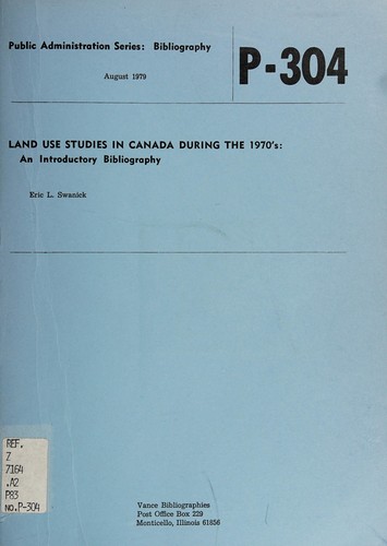 Land use studies in Canada during the 1970's