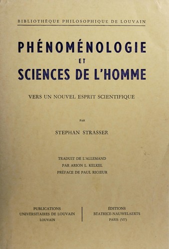 Phénoménologie et sciences de l'homme