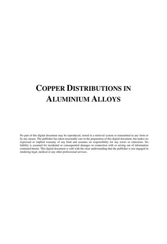 Copper distributions in aluminum alloys