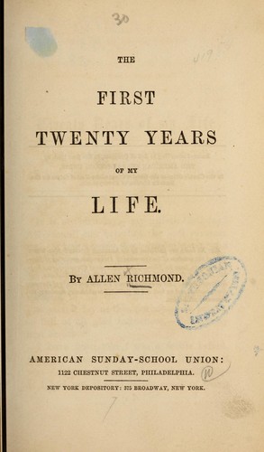The first twenty years of my life