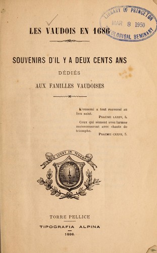 Vaudois en 1686