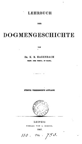 Lehrbuch der Dogmengeschichte