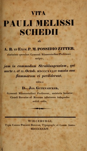 Vita Pauli Melissi Schedii