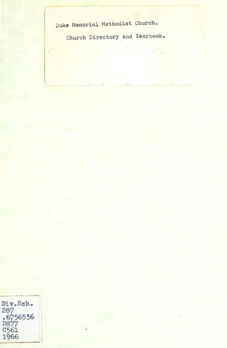 Church directory and yearbook