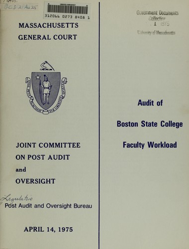 Audit of Boston State College faculty workload