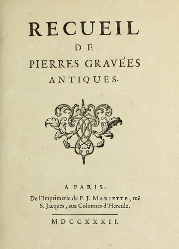 Recueil de pierres gravées antiques
