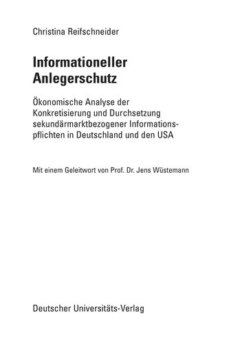 Informationeller Anlegerschutz