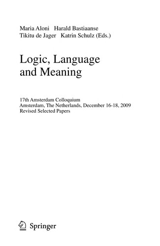 Logic, language and meaning