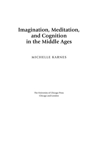 Imagination, meditation, and cognition in the Middle Ages