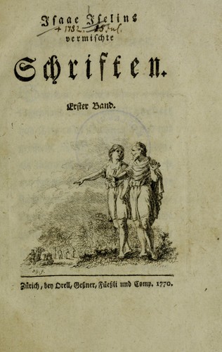 Isaac Iselins vermischte schriften ..