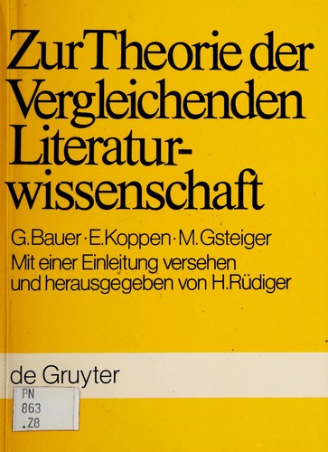 Zur Theorie der vergleichenden Literaturwissenschaft