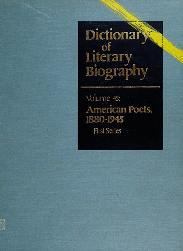 American poets, 1880-1945, first series