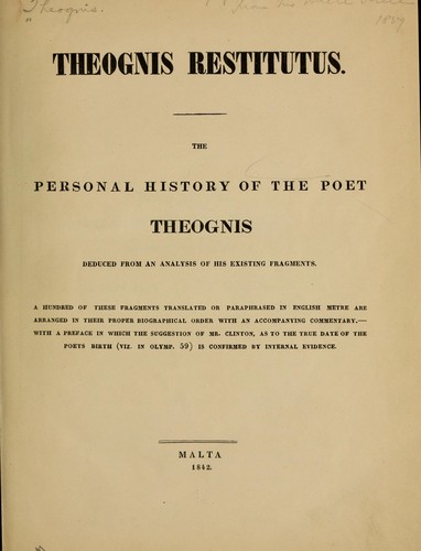 Theognis restitutus