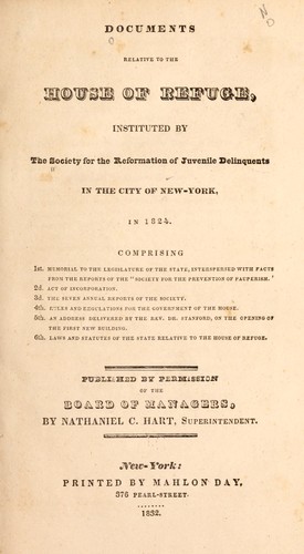 Documents relative to the House of Refuge