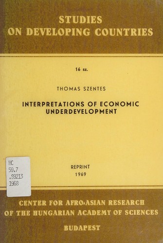 Interpretations of economic underdevelopment