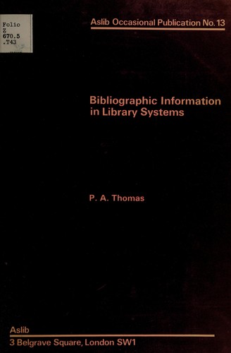 Bibliographic information in library systems