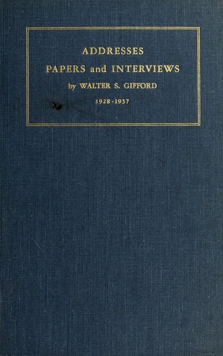 Addresses, papers and interviews