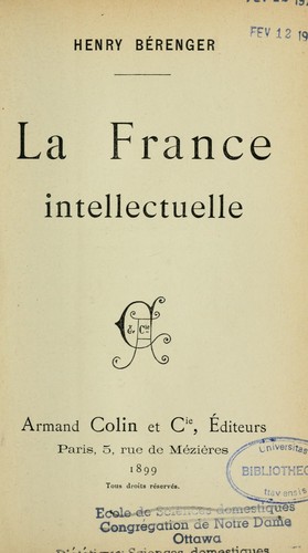 La France intellectuelle