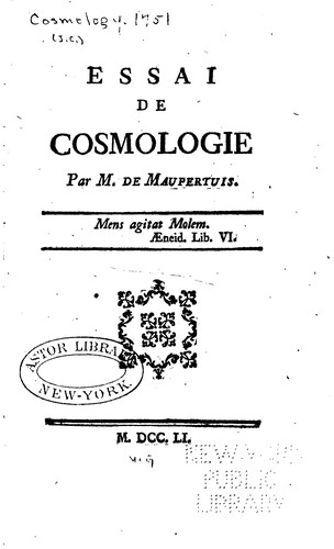 Essai de cosmologie