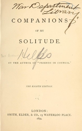 Companions of my solitude