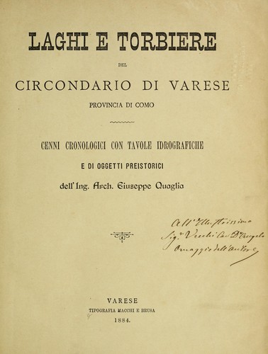 Laghi e torbiere del Circondario di Varese, provincia di Como