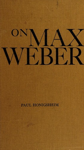 On Max Weber