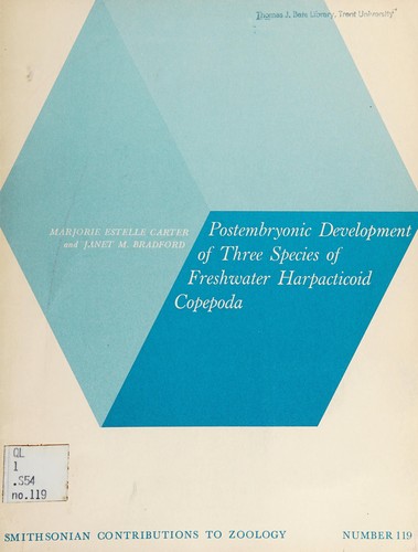 Postembryonic development of three species of freshwater Harpacticoid Copepoda