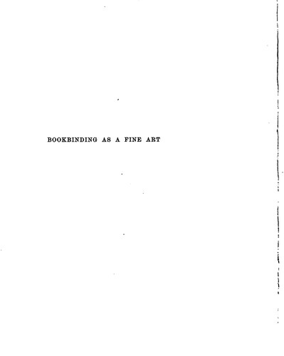 A lecture on bookbinding as a fine art