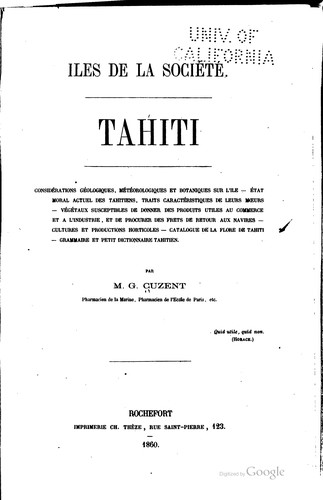 Îles de la Société Tahiti