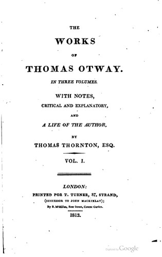 The works of Mr. Thomas Otway