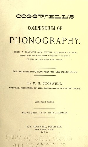 Cogswell's compendium of phonography