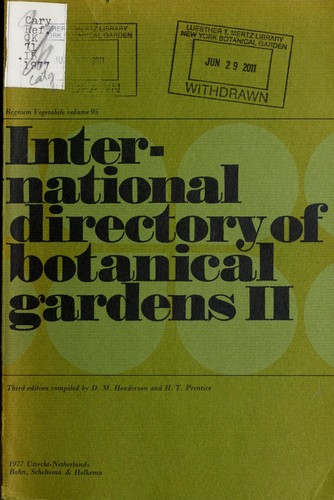 International directory of botanical gardens