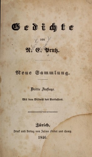 Gedichte von R. E. Prutz
