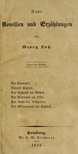 Neue Novellen und Erz©Þhlungen