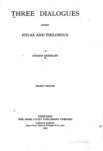 Three Dialogues Between Hylas and Philonous