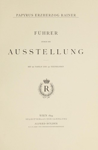Papyrus Erzherzog Rainer