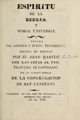 Espiritu de la Biblia y moral universal