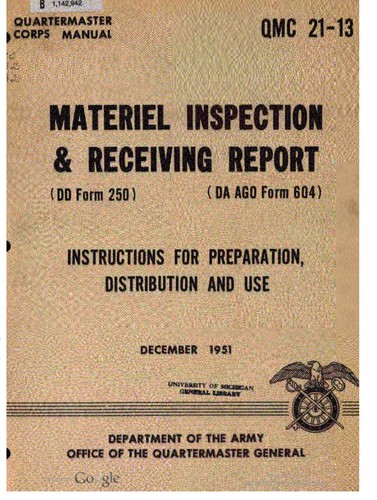 Quartermaster Corps Manual QMC 21-13