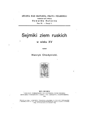 Sejmiki ziem ruskich w wieku xv