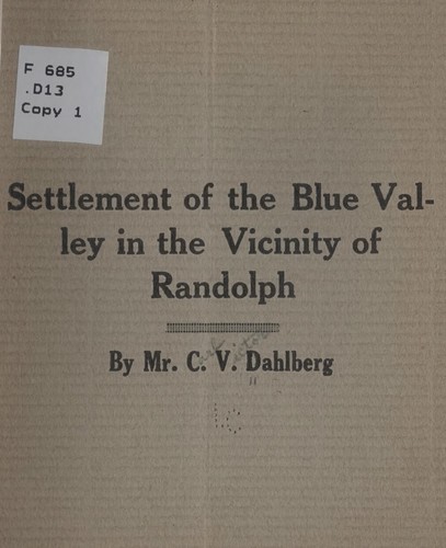 Settlement of the Blue valley in the vicinity of Randolph